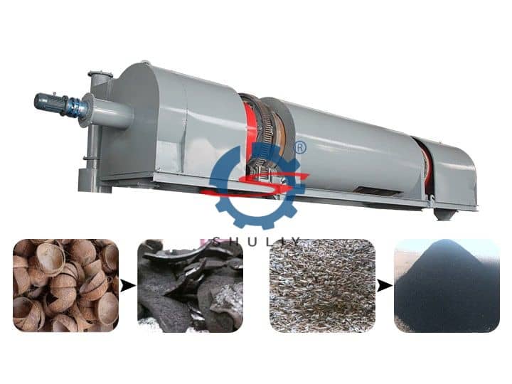 Rotary Carbonization Furnace | High-Efficiency Coconut Charcoal Machine