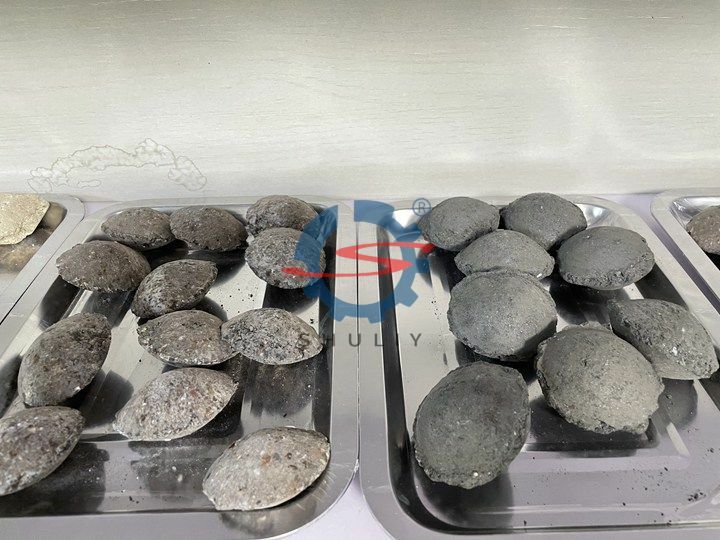 briquetas de carbón en polvo