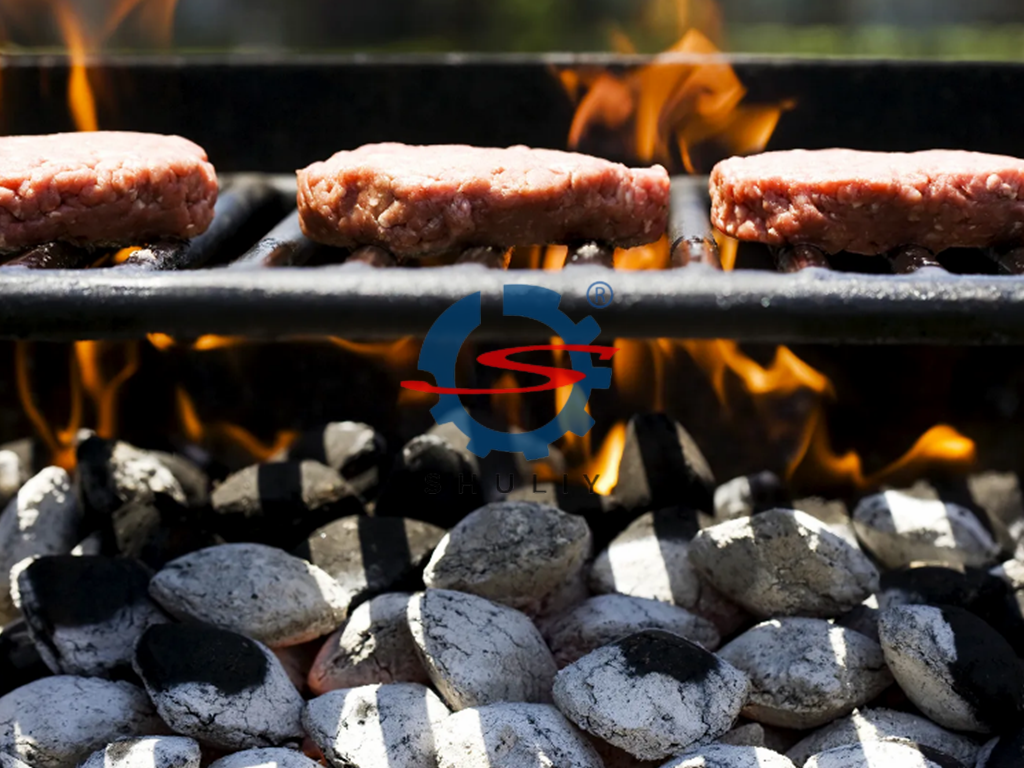 aplicação de carvão para churrasco